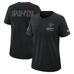 New Orleans Saints Women's 2025 NFL Crucial Catch Tri-Blend Dri-FIT T-Shirt Black