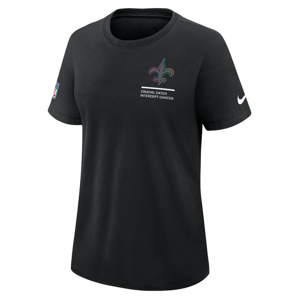 New Orleans Saints Women's 2025 NFL Crucial Catch Tri-Blend Dri-FIT T-Shirt Black