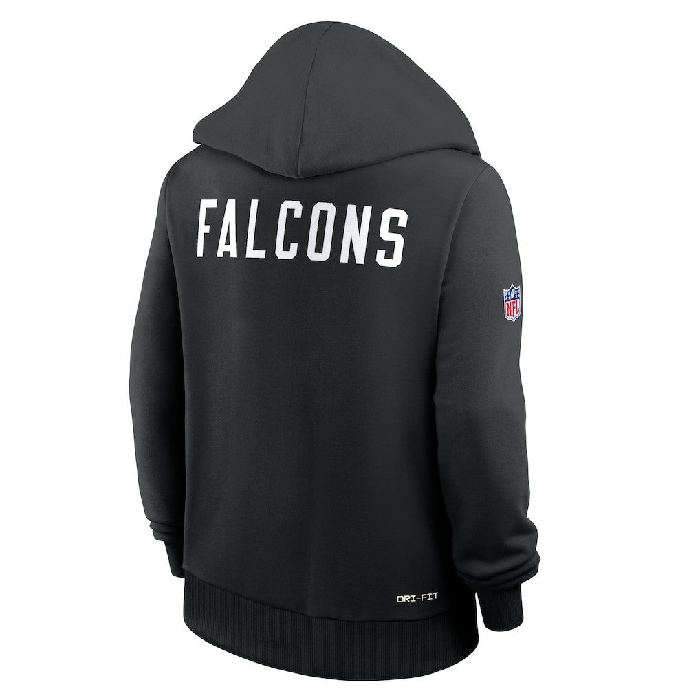 Atlanta Falcons Women's Throwback Sideline Standard Issue Dri-FIT Hoodie Black