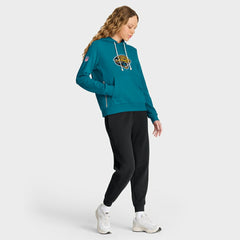 Jacksonville Jaguars Women's Throwback Sideline Standard Issue Dri-FIT Hoodie Teal