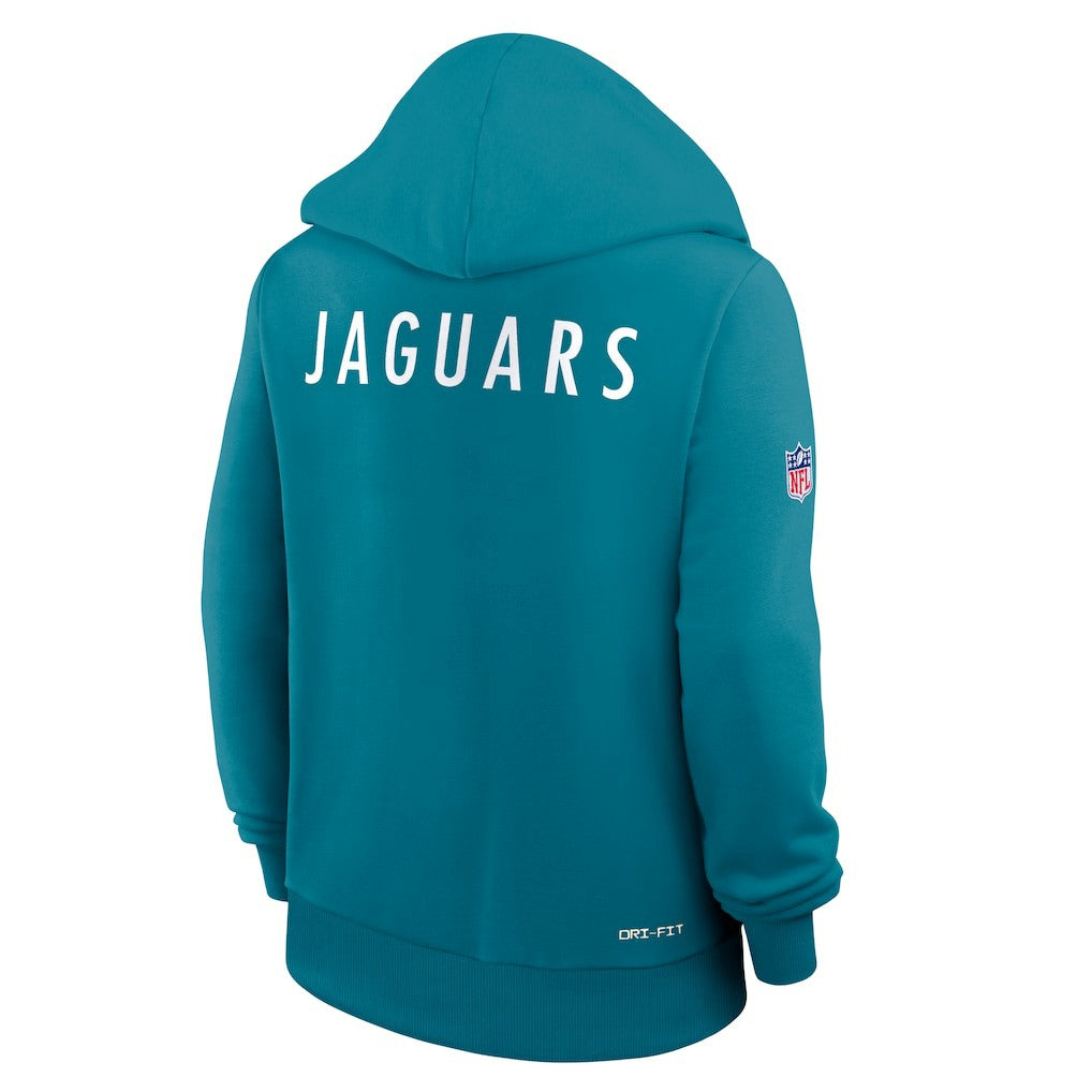 Jacksonville Jaguars Women's Throwback Sideline Standard Issue Dri-FIT Hoodie Teal