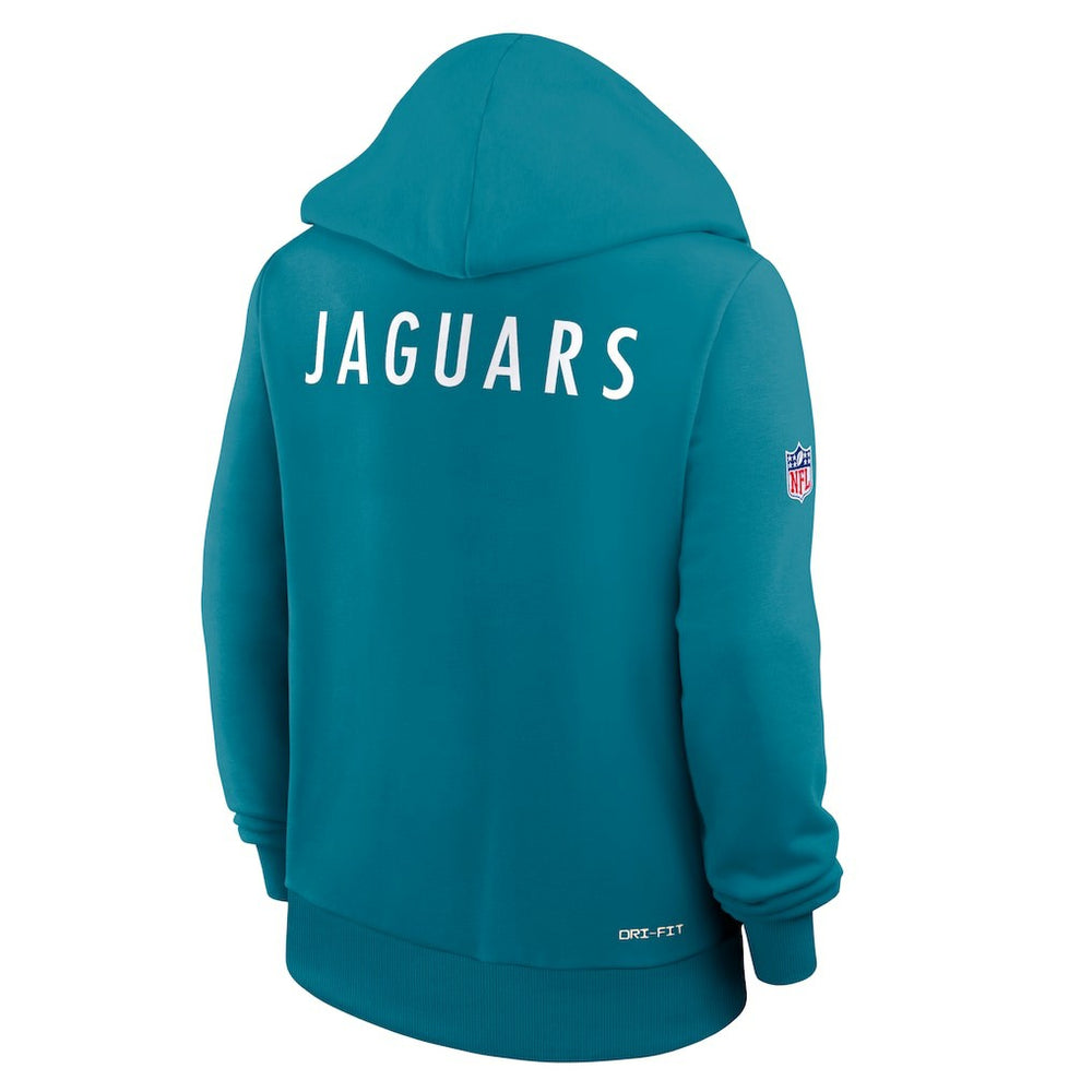 Jacksonville Jaguars Women's Throwback Sideline Standard Issue Dri-FIT Hoodie Teal