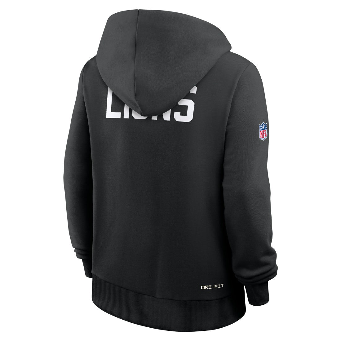 Detroit Lions Women's Throwback Sideline Standard Issue Dri-FIT Hoodie Black