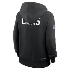 Detroit Lions Women's Throwback Sideline Standard Issue Dri-FIT Hoodie Black