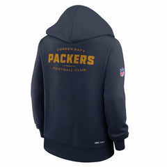 Green Bay Packers Women's Sideline Standard Issue Dri-FIT Hoodie Navy