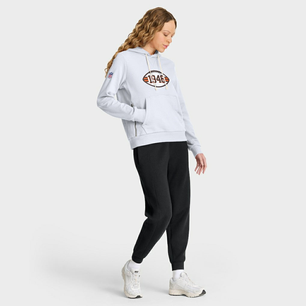 Cleveland Browns Women's Throwback Sideline Standard Issue Dri-FIT Hoodie White