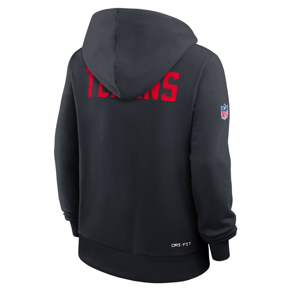 Houston Texans Women's Throwback Sideline Standard Issue Dri-FIT Hoodie Navy