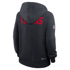 Houston Texans Women's Throwback Sideline Standard Issue Dri-FIT Hoodie Navy