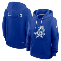 Dallas Cowboys Women's Throwback Sideline Standard Issue Dri-FIT Hoodie Royal