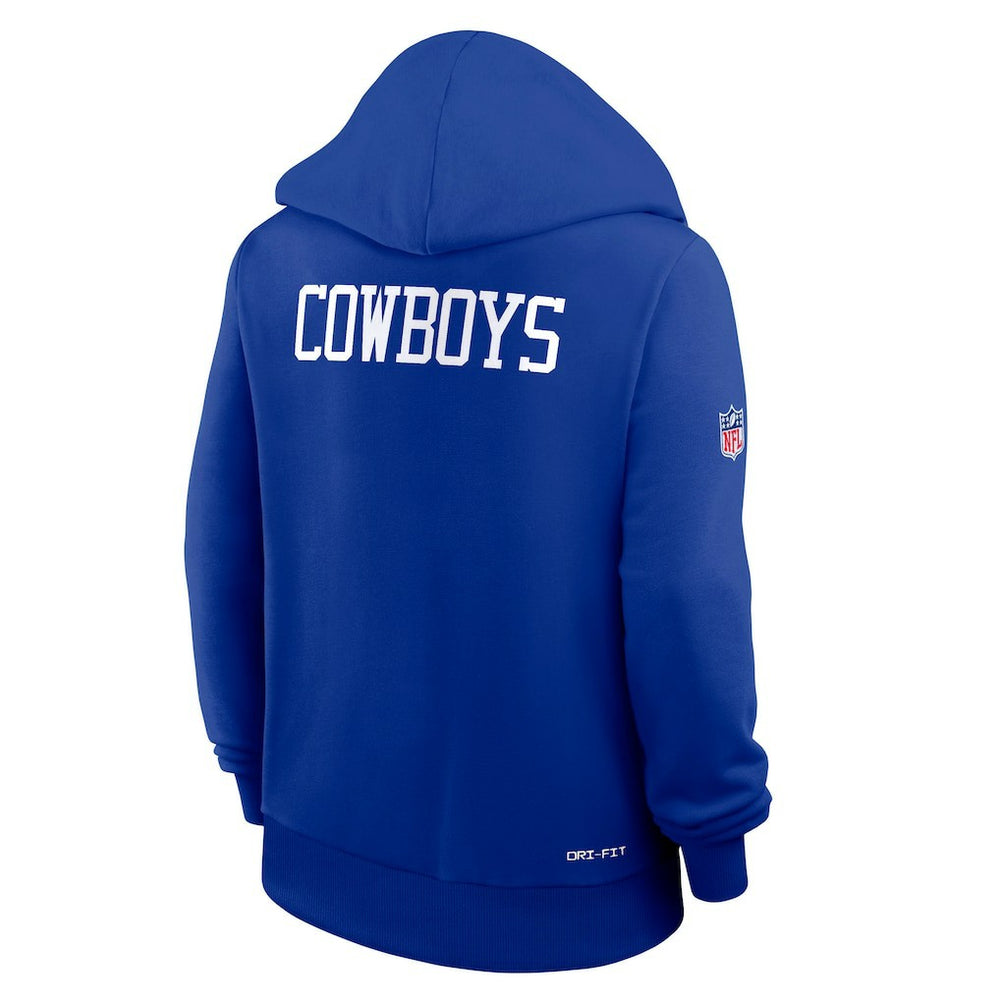 Dallas Cowboys Women's Throwback Sideline Standard Issue Dri-FIT Hoodie Royal