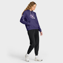 Minnesota Vikings Women's Throwback Sideline Standard Issue Dri-FIT Hoodie Purple