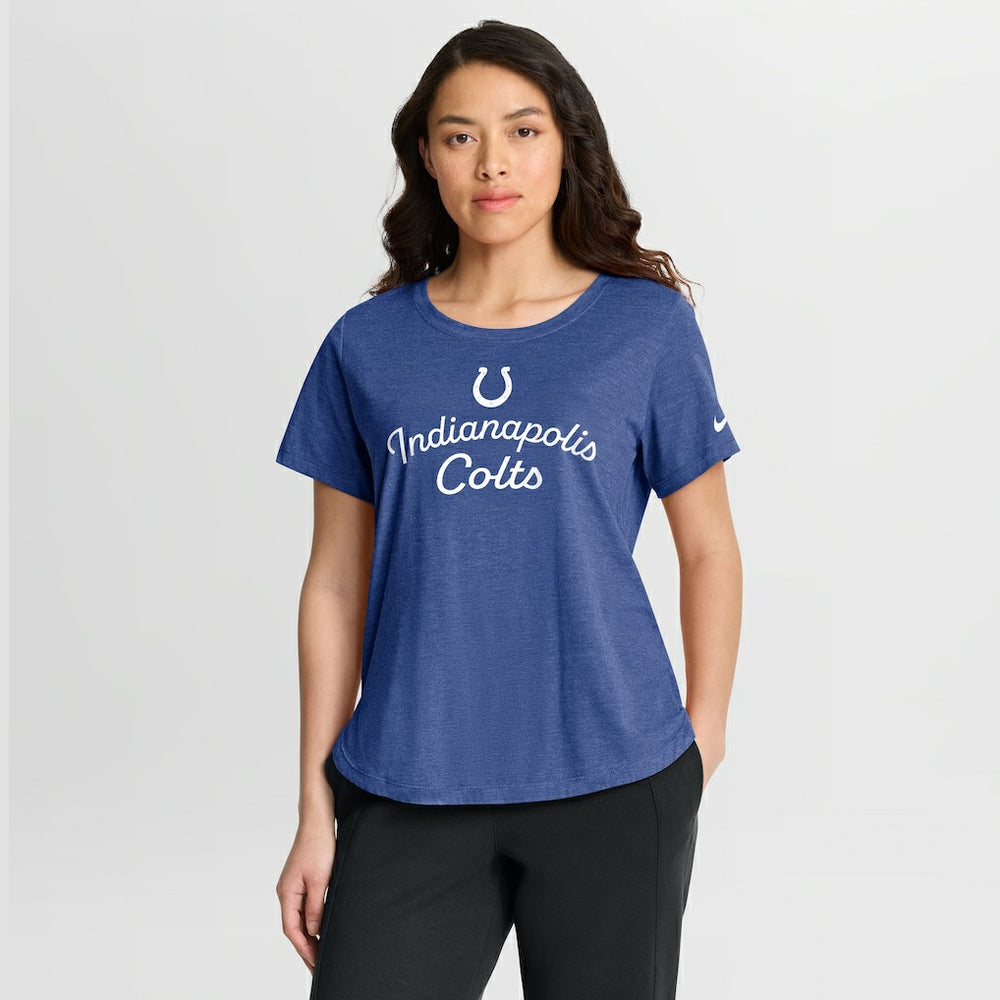Indianapolis Colts Women's Script Tri-Blend T-Shirt Royal
