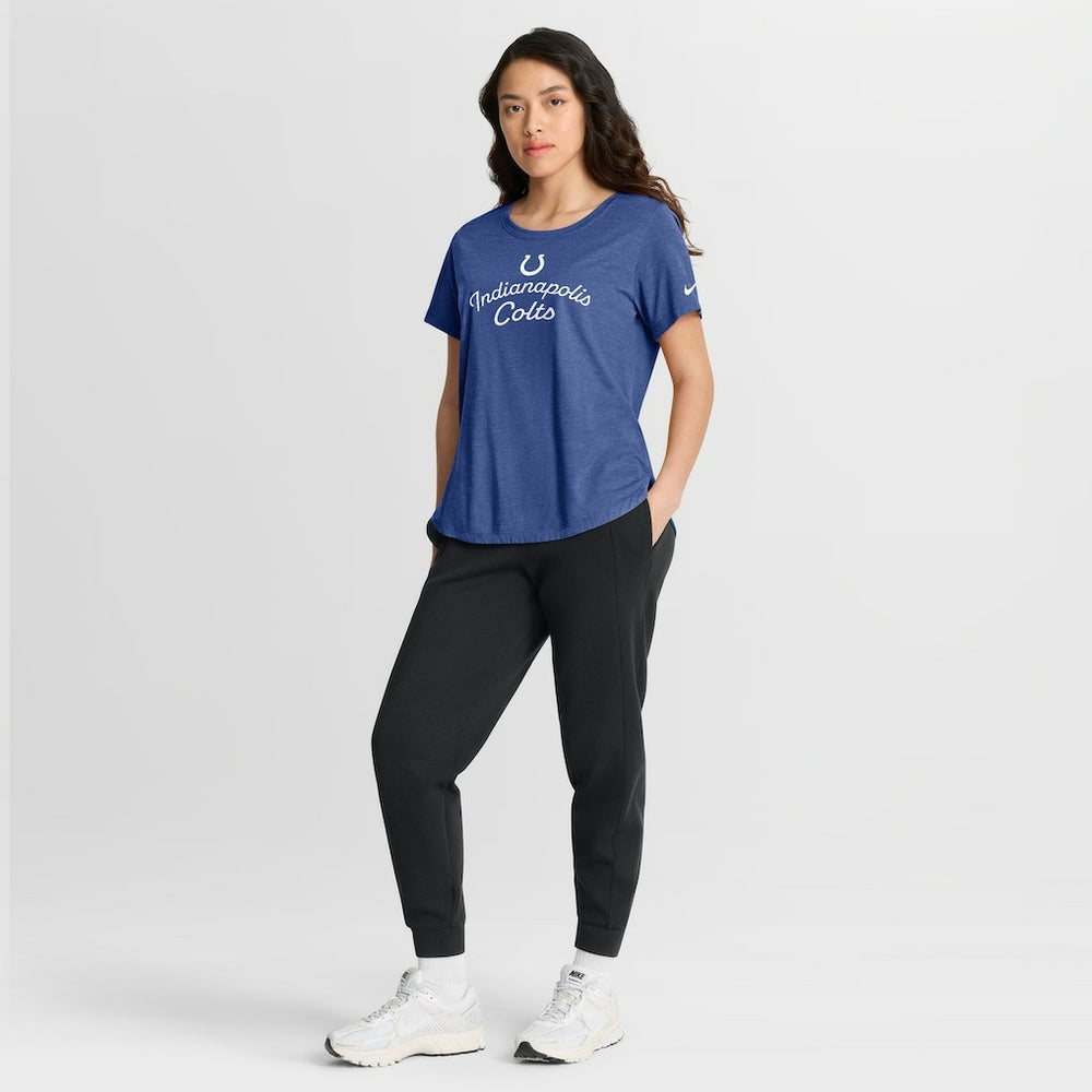 Indianapolis Colts Women's Script Tri-Blend T-Shirt Royal