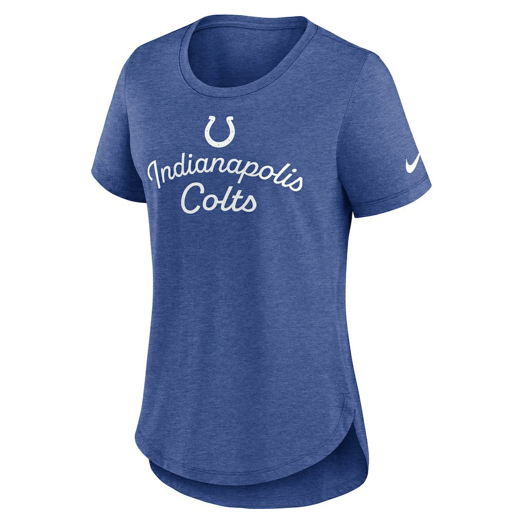 Indianapolis Colts Women's Script Tri-Blend T-Shirt Royal