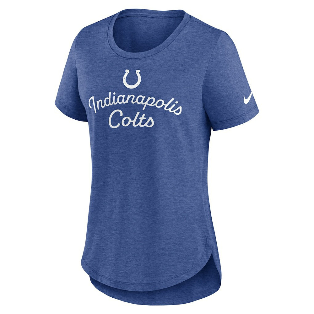 Indianapolis Colts Women's Script Tri-Blend T-Shirt Royal