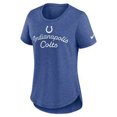 Indianapolis Colts Women's Script Tri-Blend T-Shirt Royal