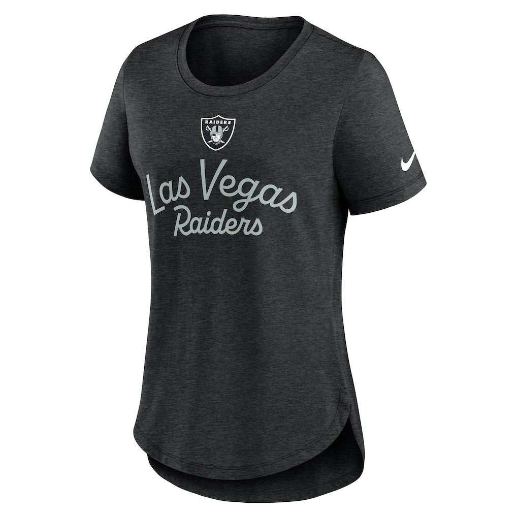 Las Vegas Raiders Women's Script Tri-Blend T-Shirt Black