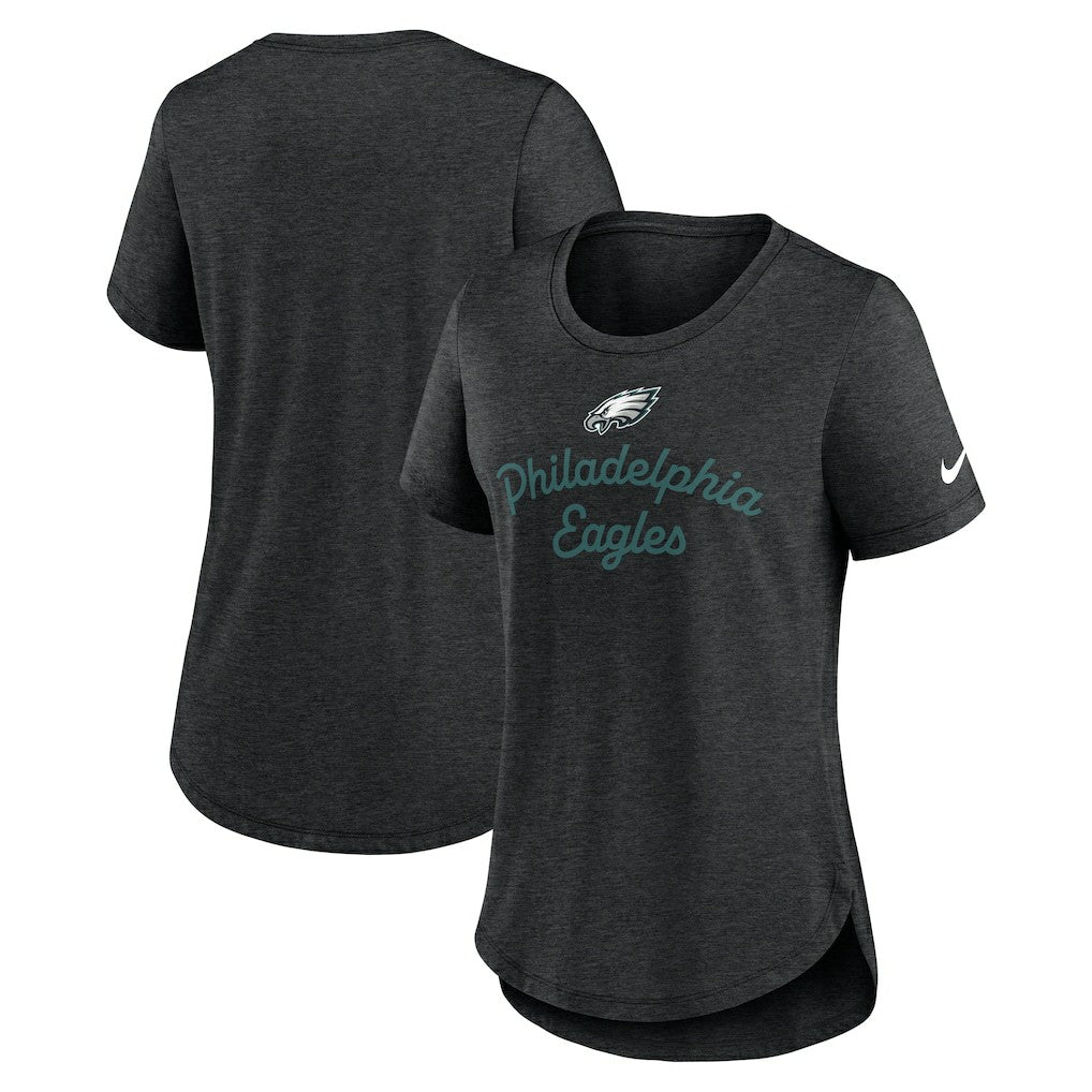 Philadelphia Eagles Women's Script Tri-Blend T-Shirt Black