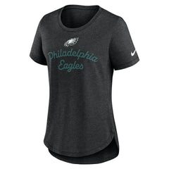 Philadelphia Eagles Women's Script Tri-Blend T-Shirt Black