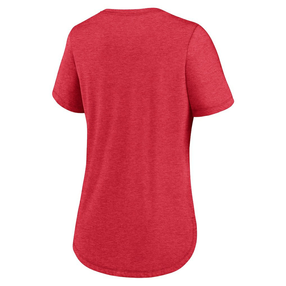San Francisco 49ers Women's Script Tri-Blend T-Shirt Scarlet