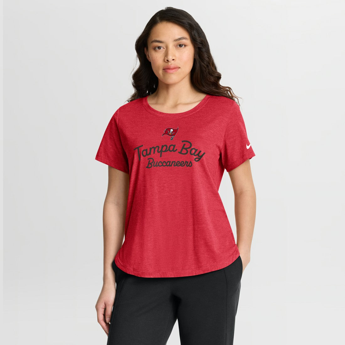 Tampa Bay Buccaneers Women's Script Tri-Blend T-Shirt Red