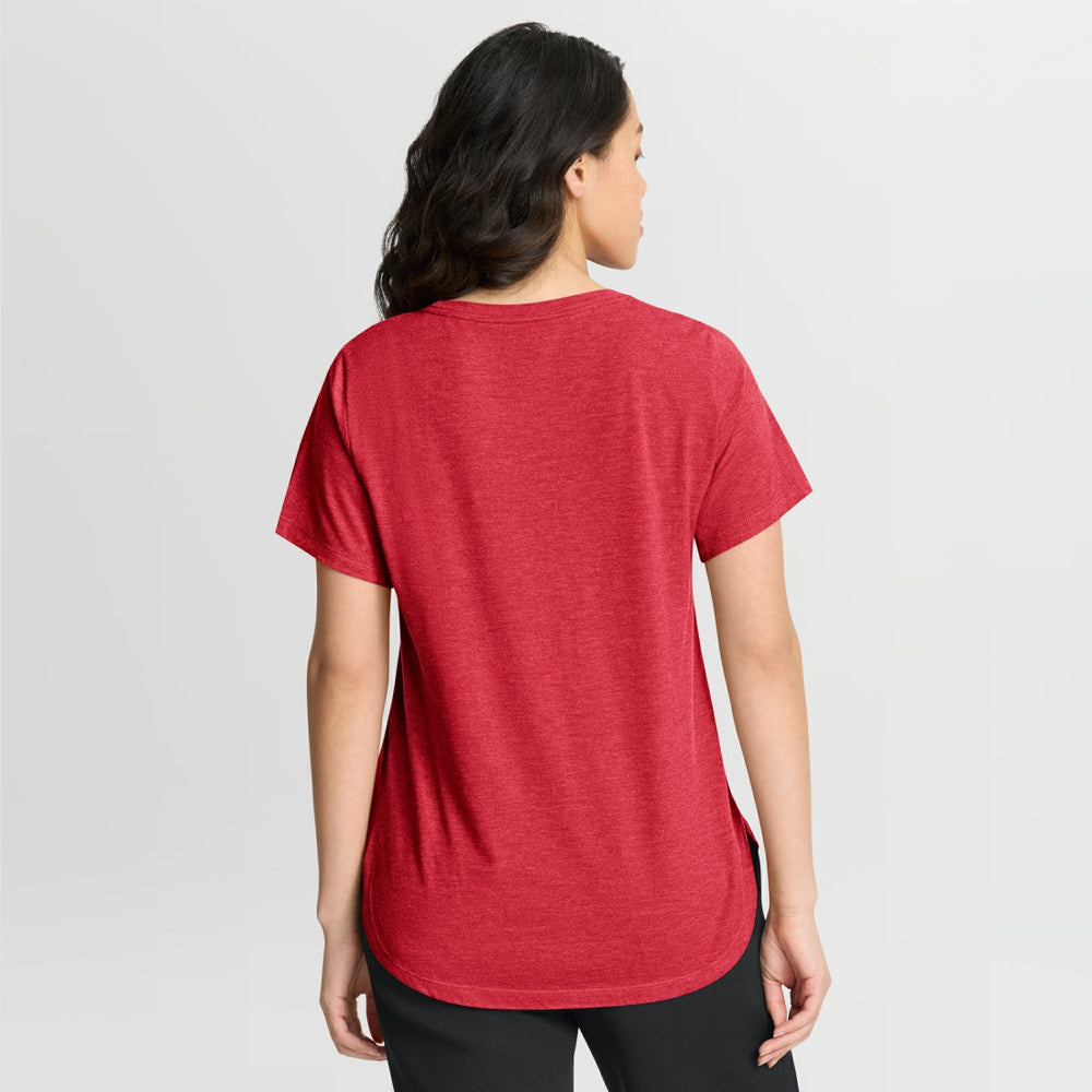 Tampa Bay Buccaneers Women's Script Tri-Blend T-Shirt Red