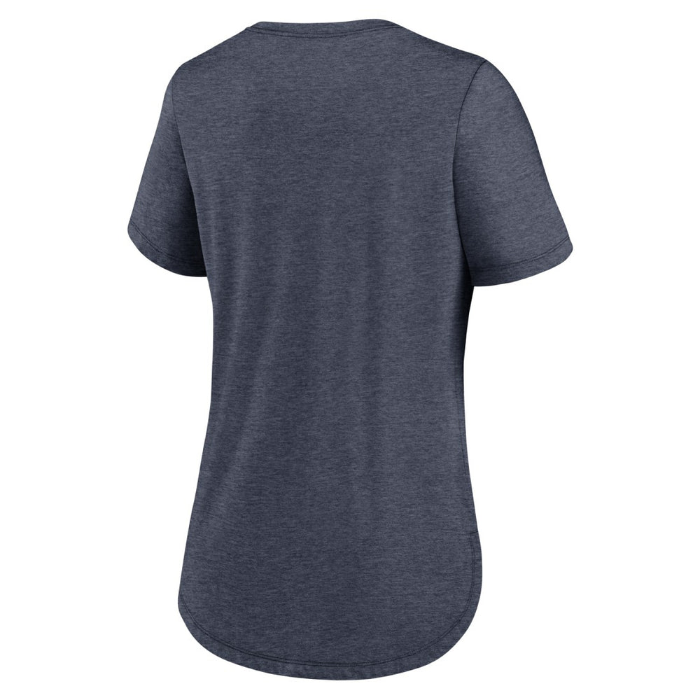 Denver Broncos Women's Script Tri-Blend T-Shirt Navy