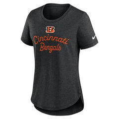 Cincinnati Bengals Women's Script Tri-Blend T-Shirt Black