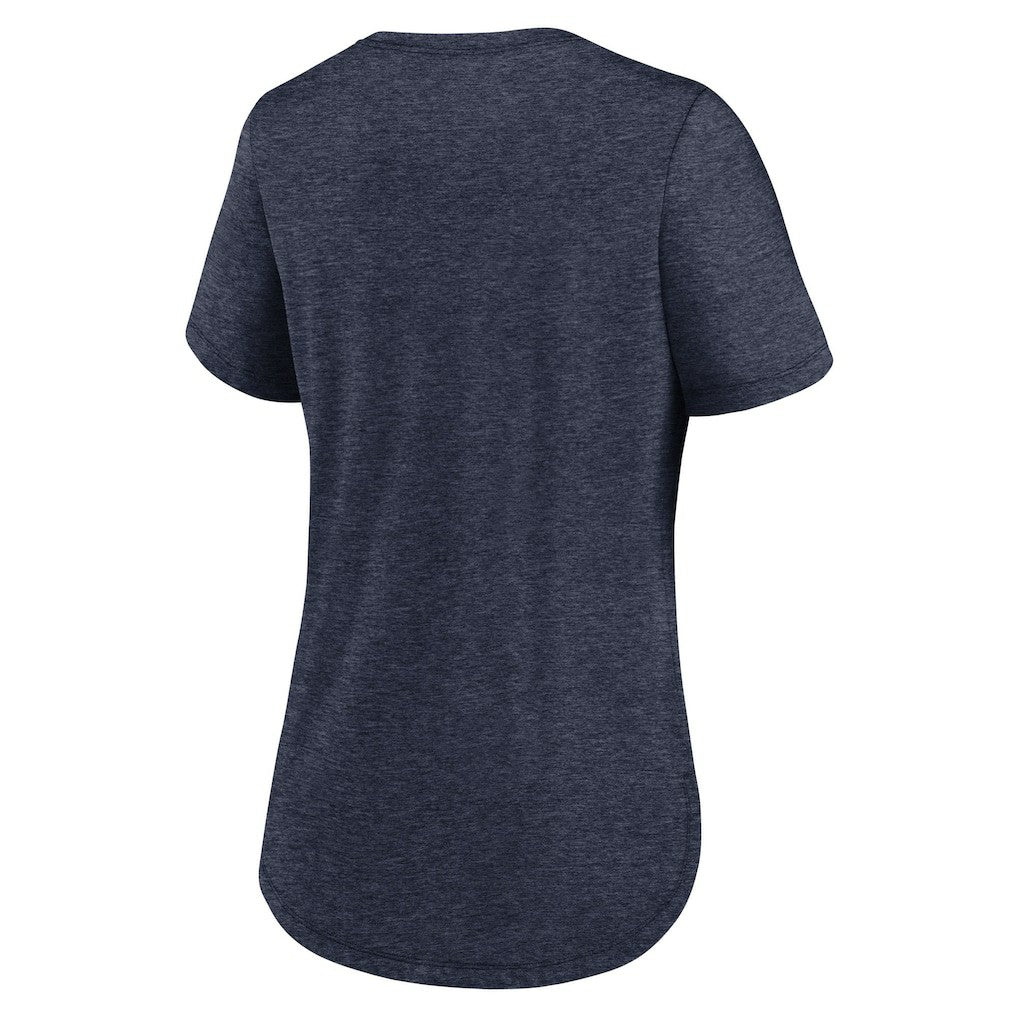 Dallas Cowboys Women's Script Tri-Blend T-Shirt Heather Navy
