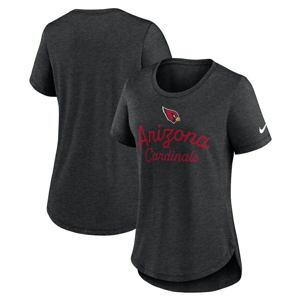 Arizona Cardinals Women's Script Tri-Blend T-Shirt Black