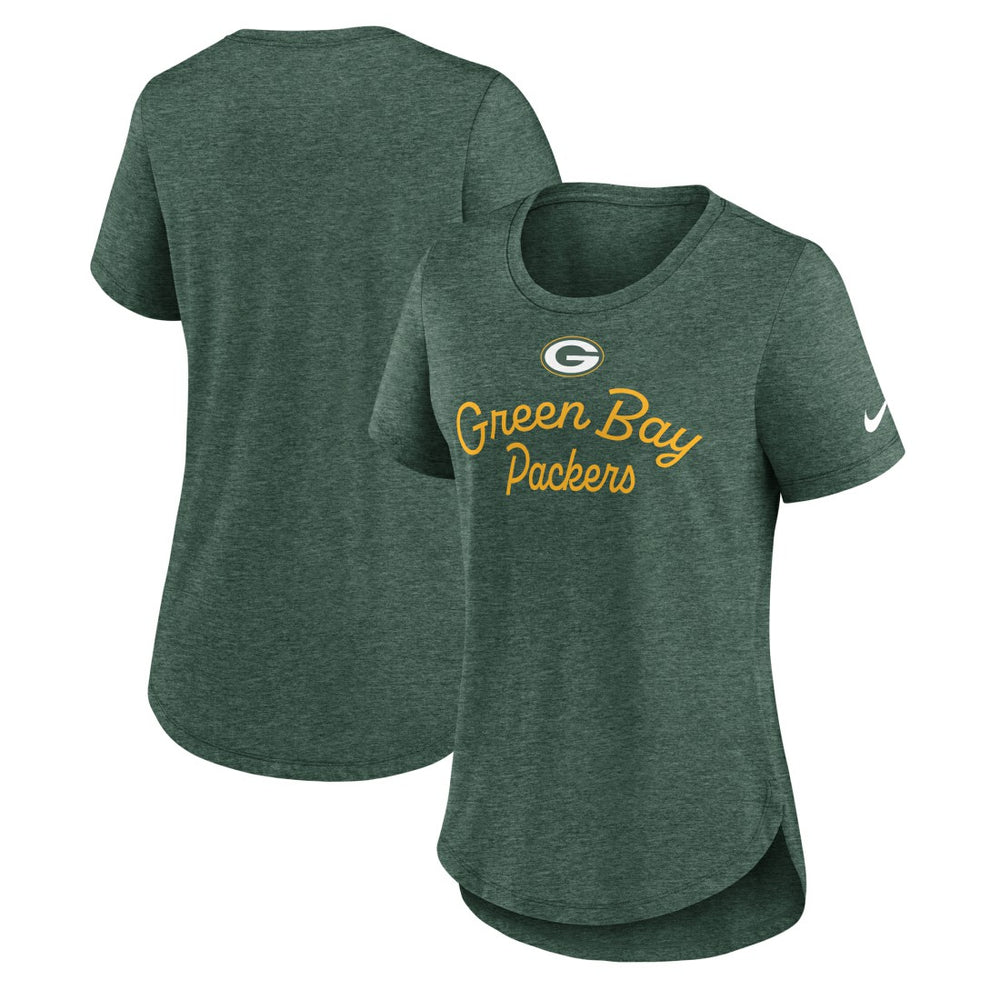 Green Bay Packers Women's Script Tri-Blend T-Shirt Green