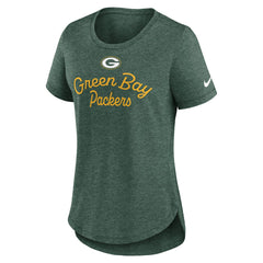 Green Bay Packers Women's Script Tri-Blend T-Shirt Green