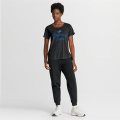 Detroit Lions Women's Script Tri-Blend T-Shirt Black