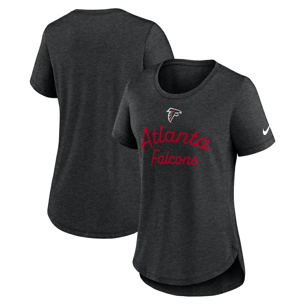 Atlanta Falcons Women's Script Tri-Blend T-Shirt Black