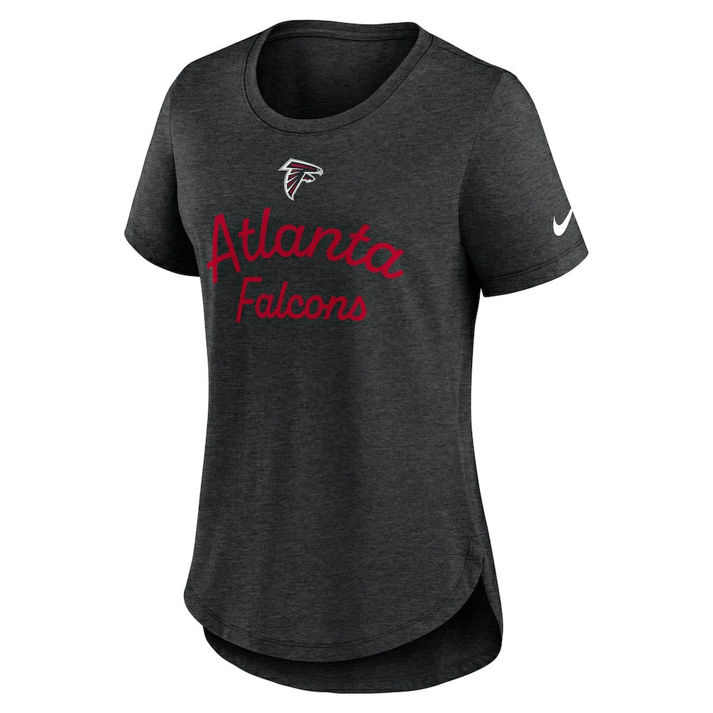 Atlanta Falcons Women's Script Tri-Blend T-Shirt Black