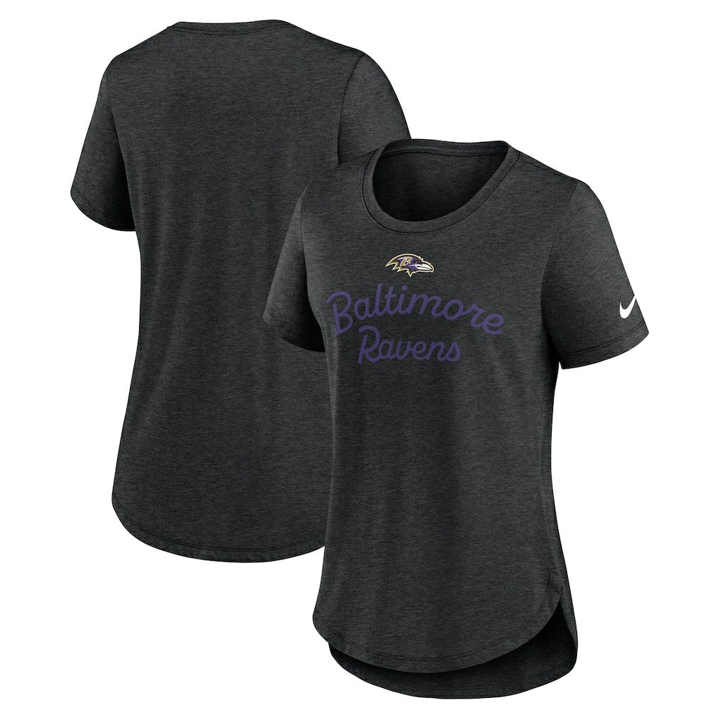 Baltimore Ravens Women's Script Tri-Blend T-Shirt Black