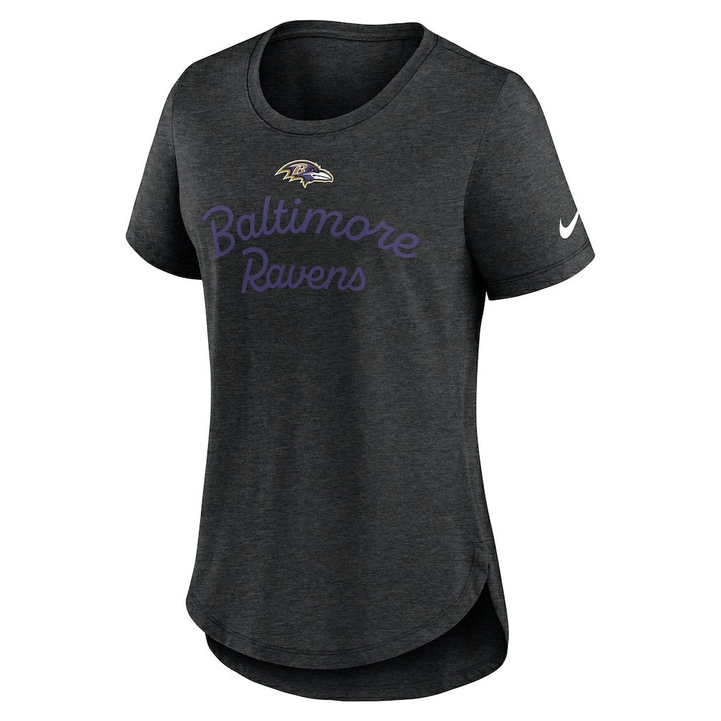 Baltimore Ravens Women's Script Tri-Blend T-Shirt Black