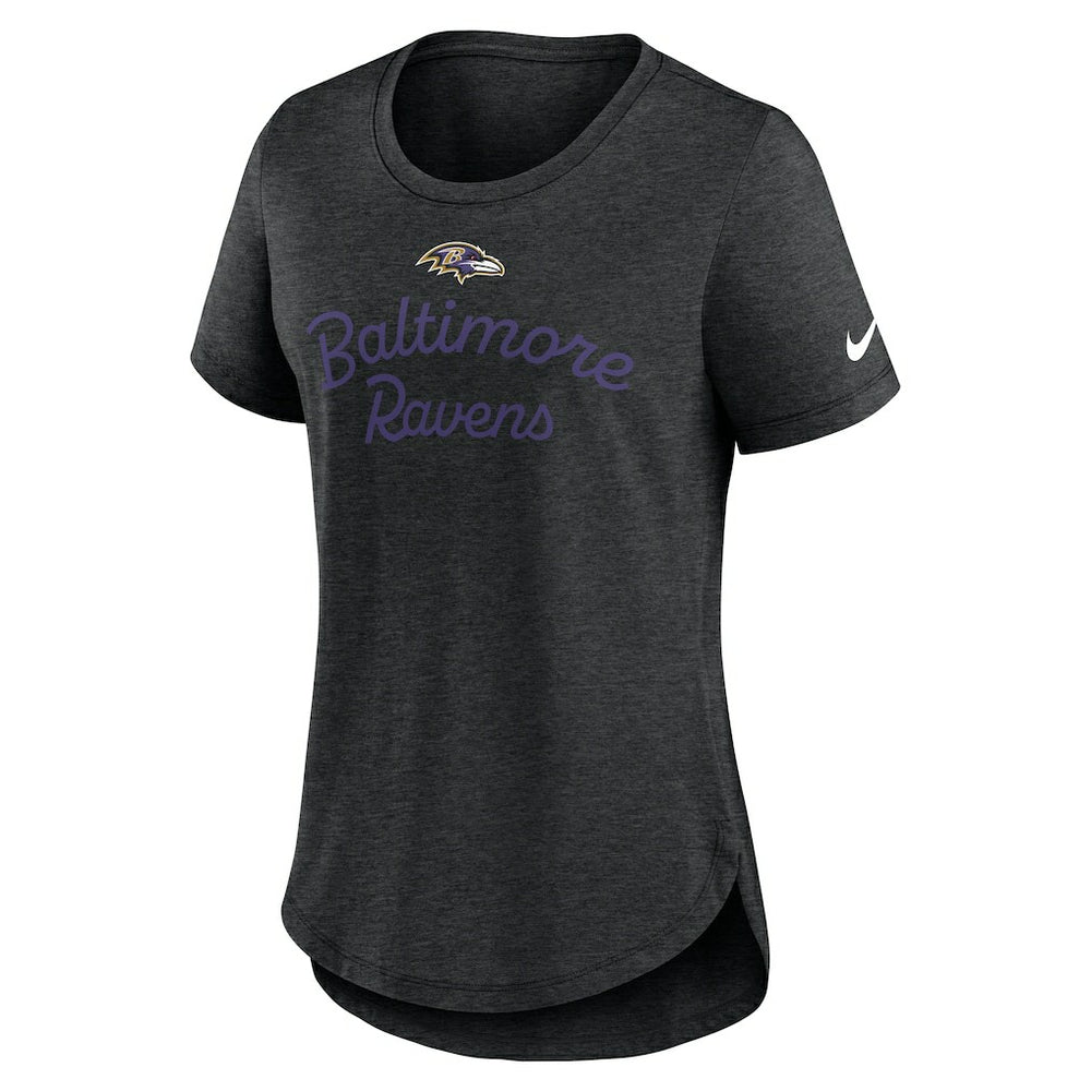 Baltimore Ravens Women's Script Tri-Blend T-Shirt Black