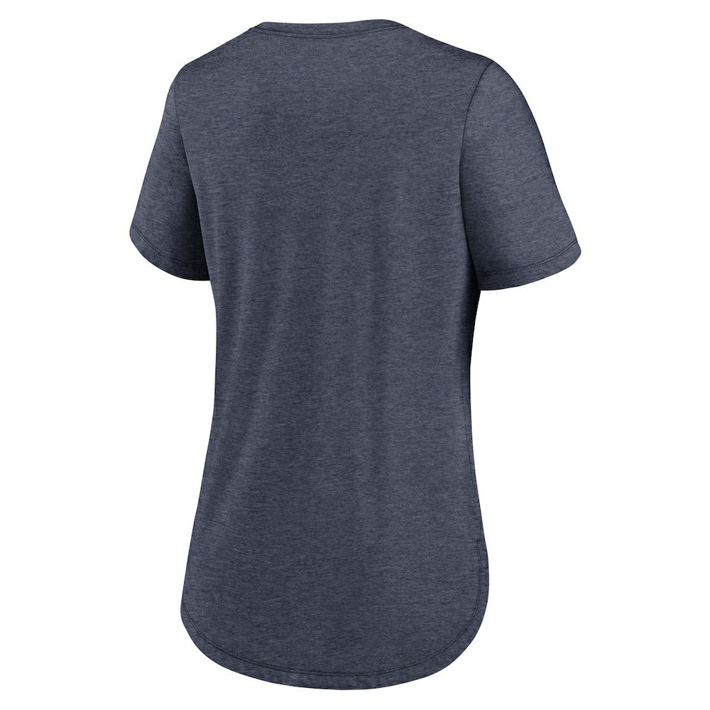 Houston Texans Women's Script Tri-Blend T-Shirt Navy