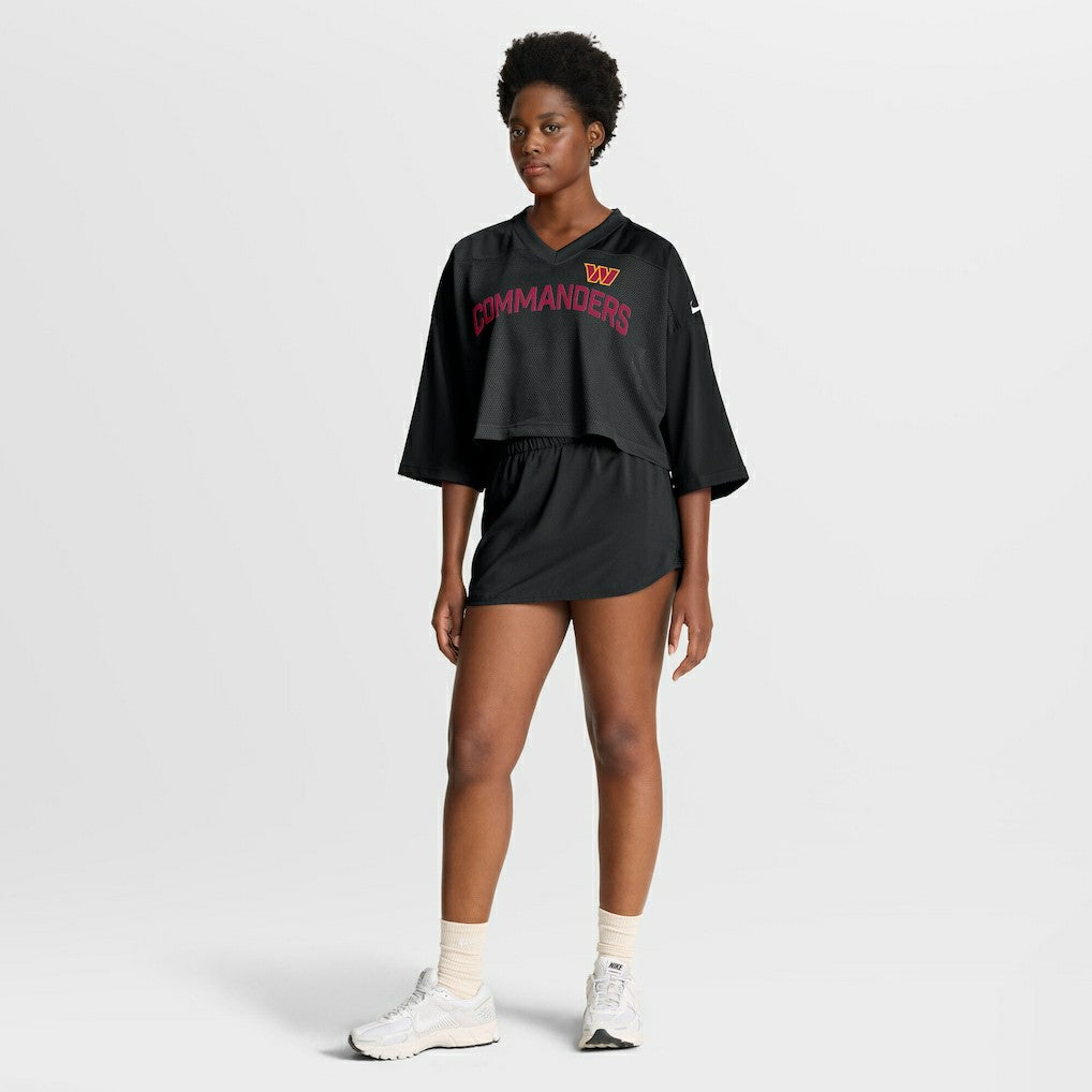 Washington Commanders Women's Primetime Cropped Mesh Dri-FIT Fashion Jersey Black