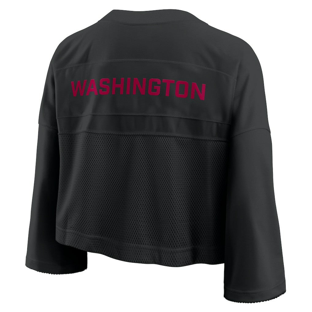 Washington Commanders Women's Primetime Cropped Mesh Dri-FIT Fashion Jersey Black