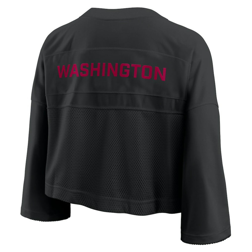 Washington Commanders Women's Primetime Cropped Mesh Dri-FIT Fashion Jersey Black