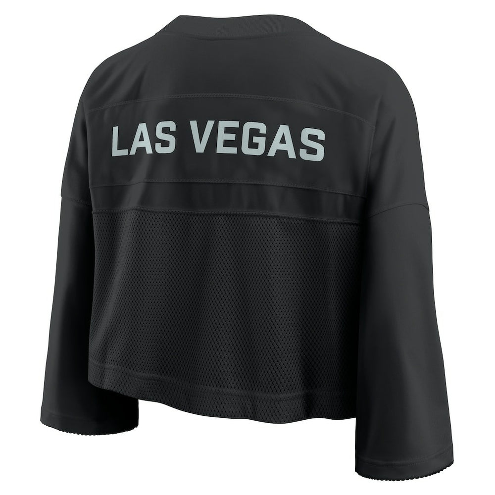 Las Vegas Raiders Women's Primetime Cropped Mesh Dri-FIT Fashion Jersey Black