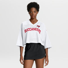 Tampa Bay Buccaneers Women's Primetime Cropped Mesh Dri-FIT Fashion Jersey White