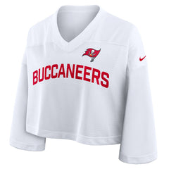 Tampa Bay Buccaneers Women's Primetime Cropped Mesh Dri-FIT Fashion Jersey White