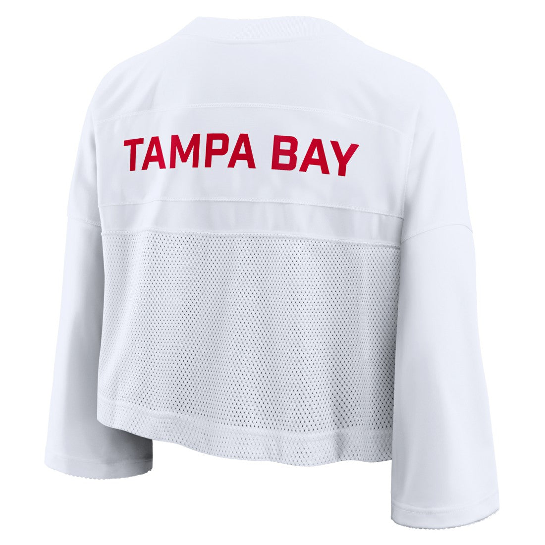 Tampa Bay Buccaneers Women's Primetime Cropped Mesh Dri-FIT Fashion Jersey White