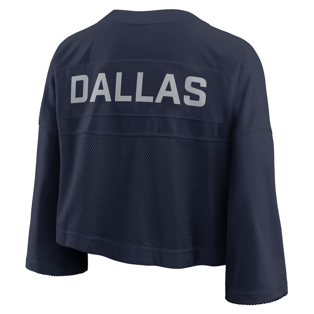Dallas Cowboys Women's Primetime Cropped Mesh Dri-FIT Fashion Jersey Navy