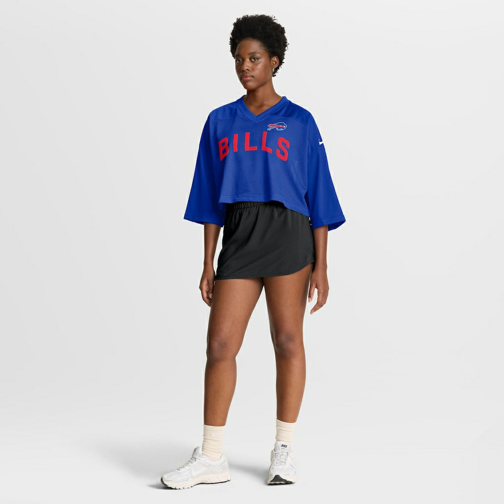 Buffalo Bills Women's Primetime Cropped Mesh Dri-FIT Fashion Jersey Royal