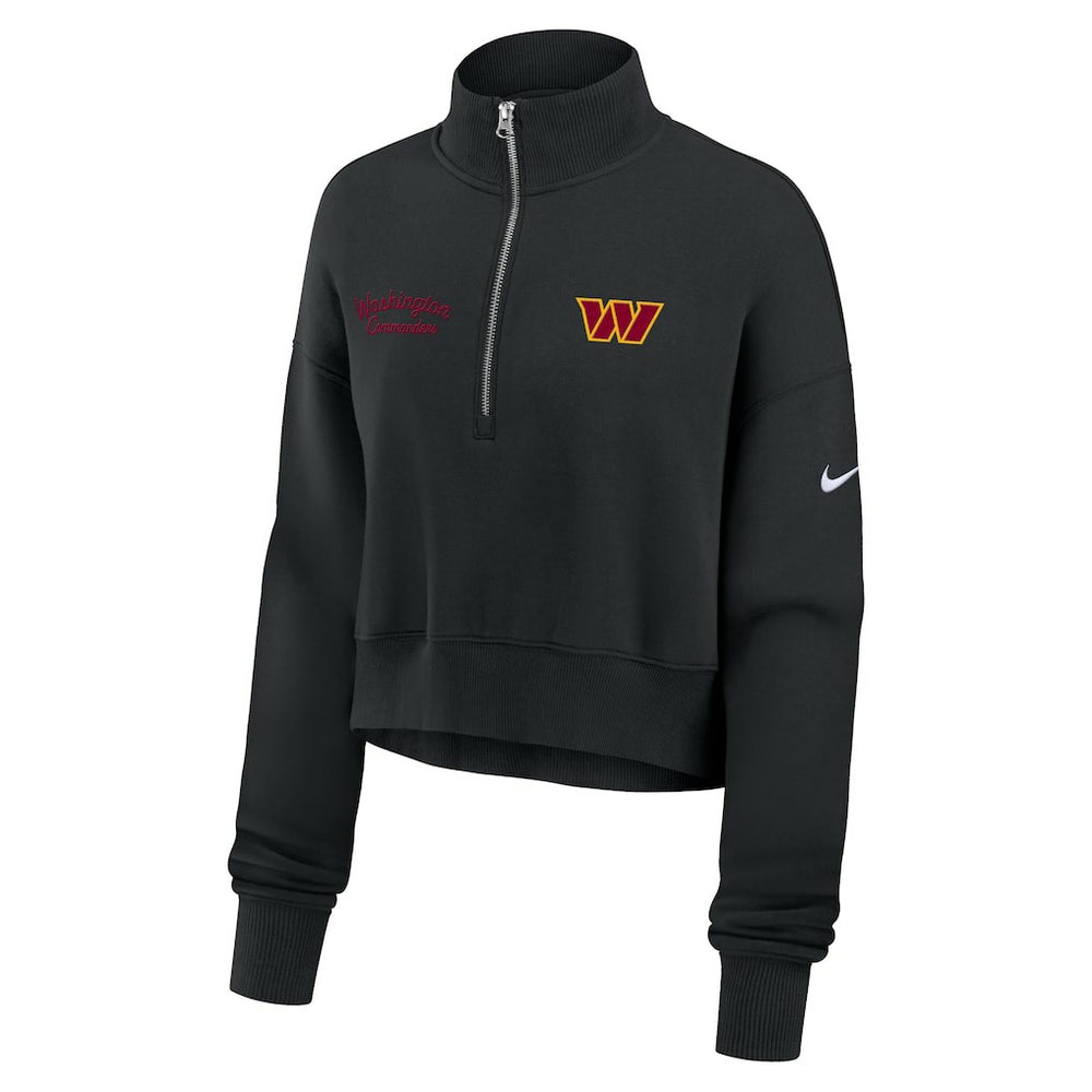 Washington Commanders Women's Primetime Phoenix Half-Zip Sweatshirt Black