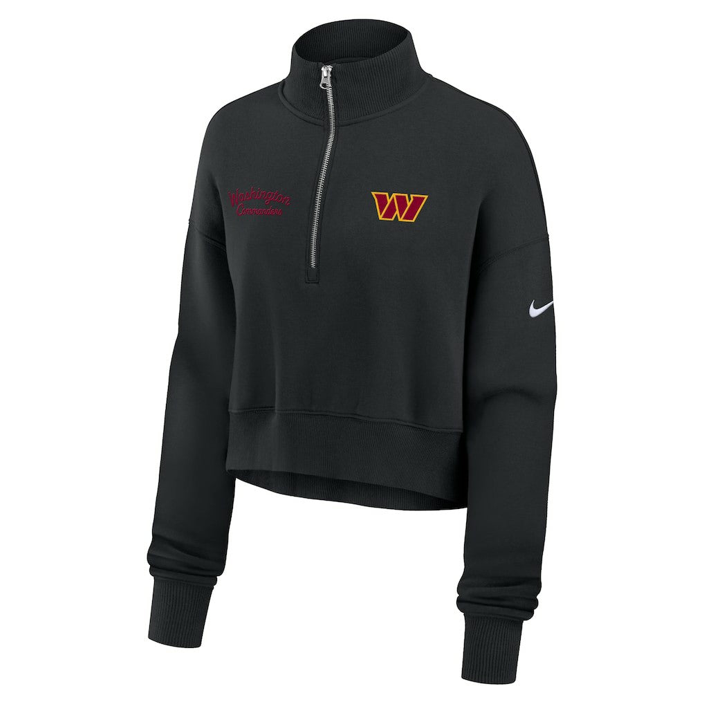 Washington Commanders Women's Primetime Phoenix Half-Zip Sweatshirt Black